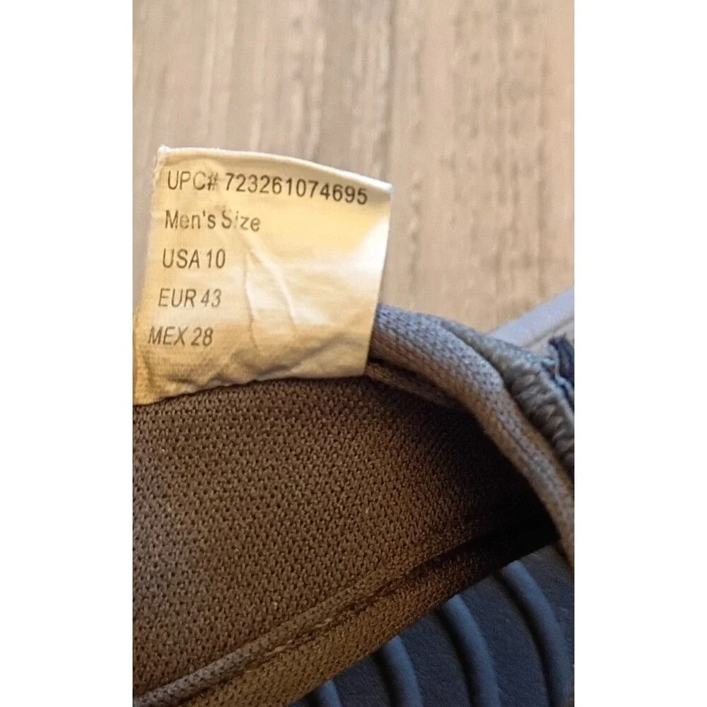 George Men’s Atlantic Thong Sandals Slip-On Fabric Upper Logo Gray US 10